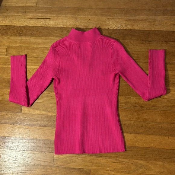 Pink Sweater - Quarter Zip - Long Sleeves - S - Picture 2 of 9